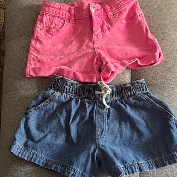 Cat & Jack Other - Cat & Jack Pink shorts and old navy  Blue Jean Shorts Set